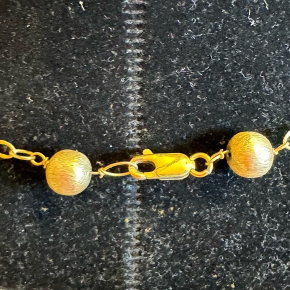 Vintage Gold Beaded Cable Link Chain Chain Necklace 14kt Gold Filled - Picture 8 of 16